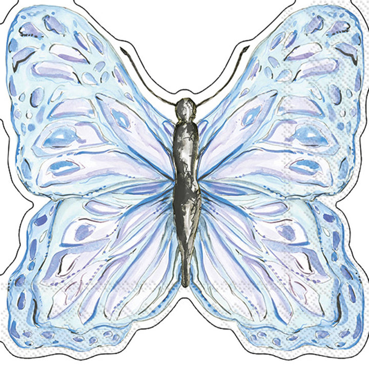 SHAPED LUNCH/BOTANICAL BUTTERFLY BLUE