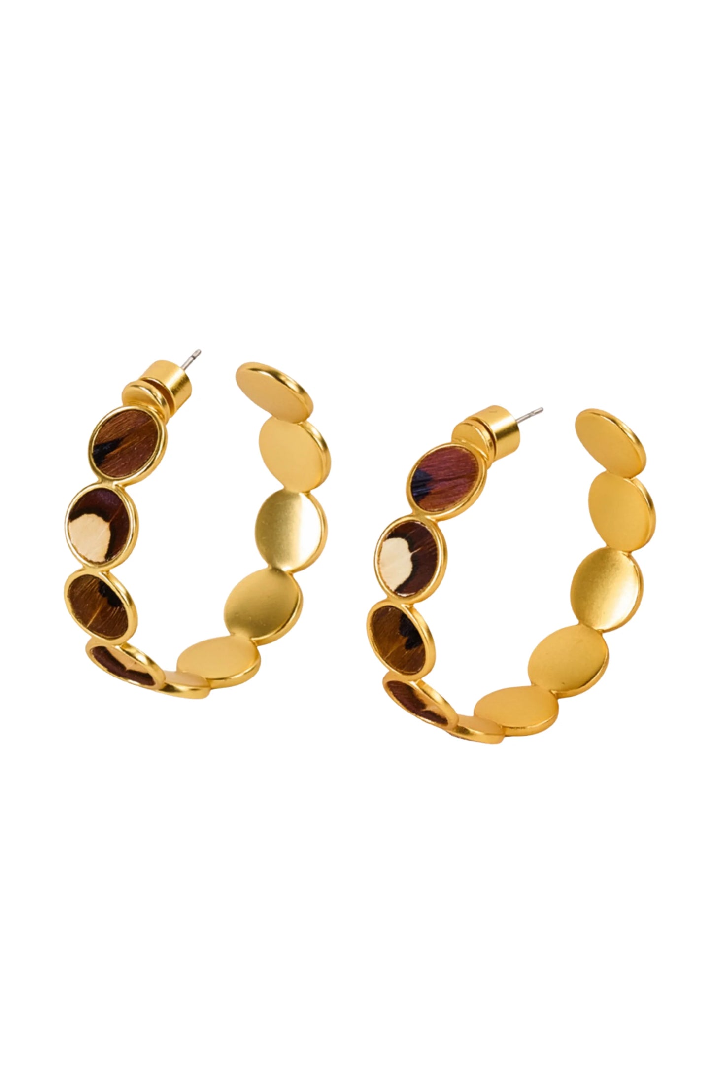 Cassandra Multi Bezel Hoop Earring