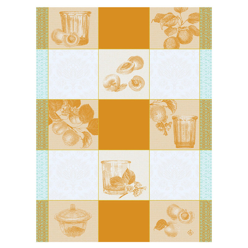 Tea Towel Confiture Carreaux Yellow