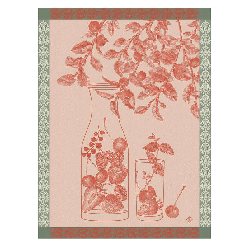 Tea Towel Euax De Fruits Rouge Red