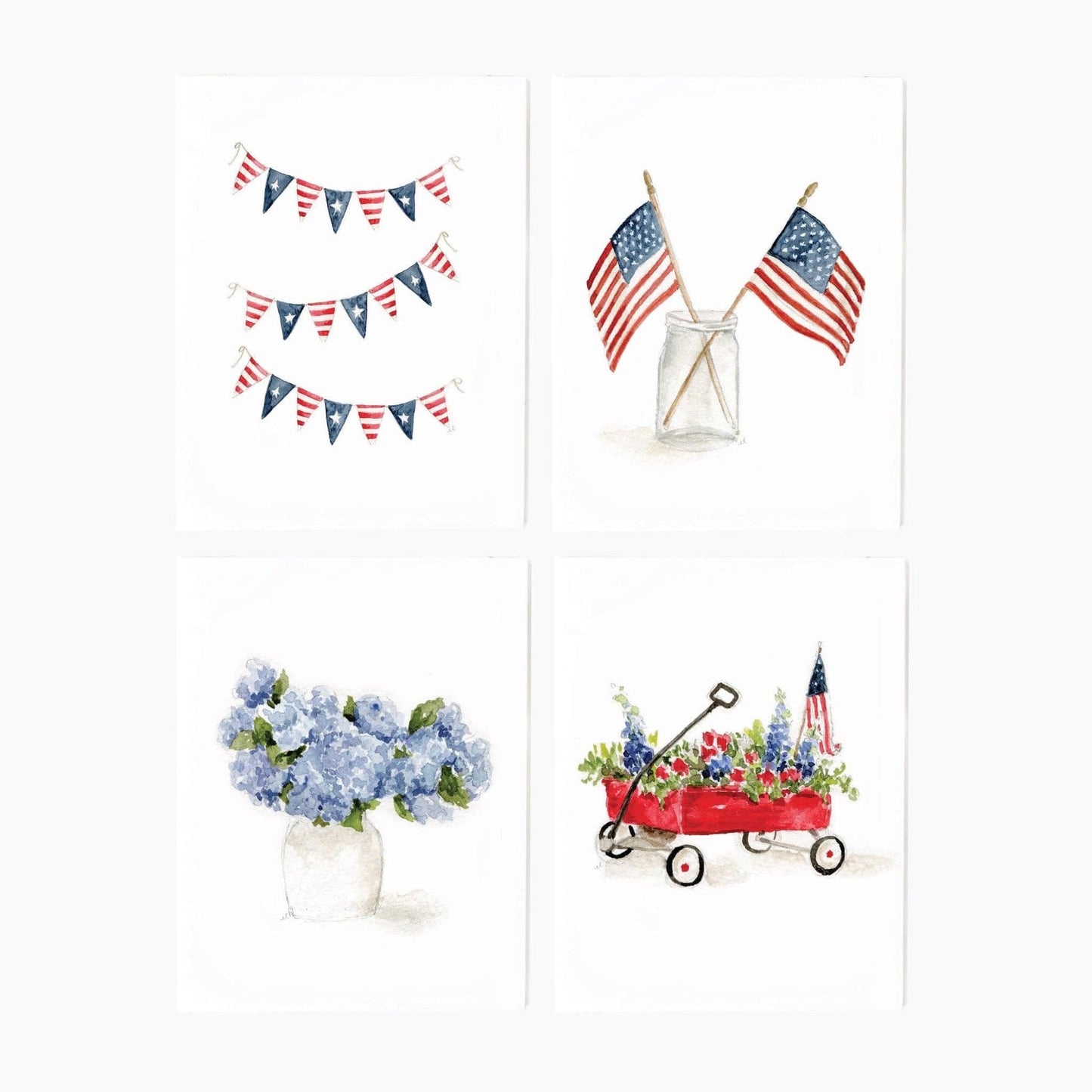 Americana Watercolor Notecard - Set of 8
