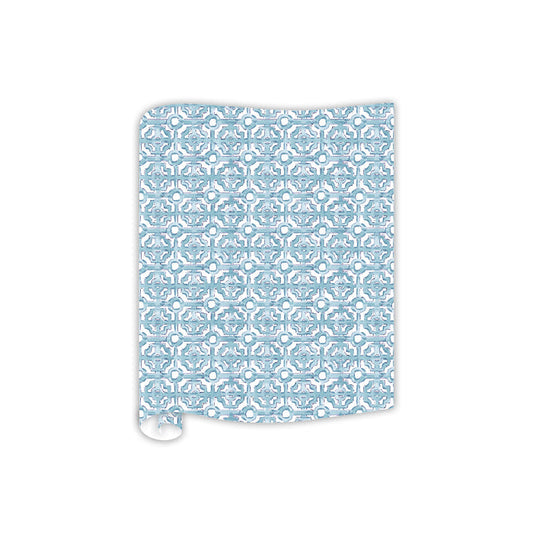 Blue Chippendale Table Runner
