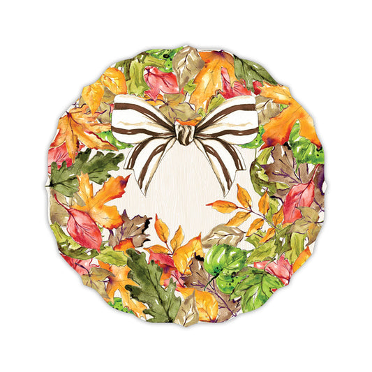 Handpainted Autumn Leaf Wreath Placemat
