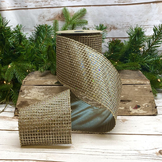 taffeta glitter mesh platinum/grey