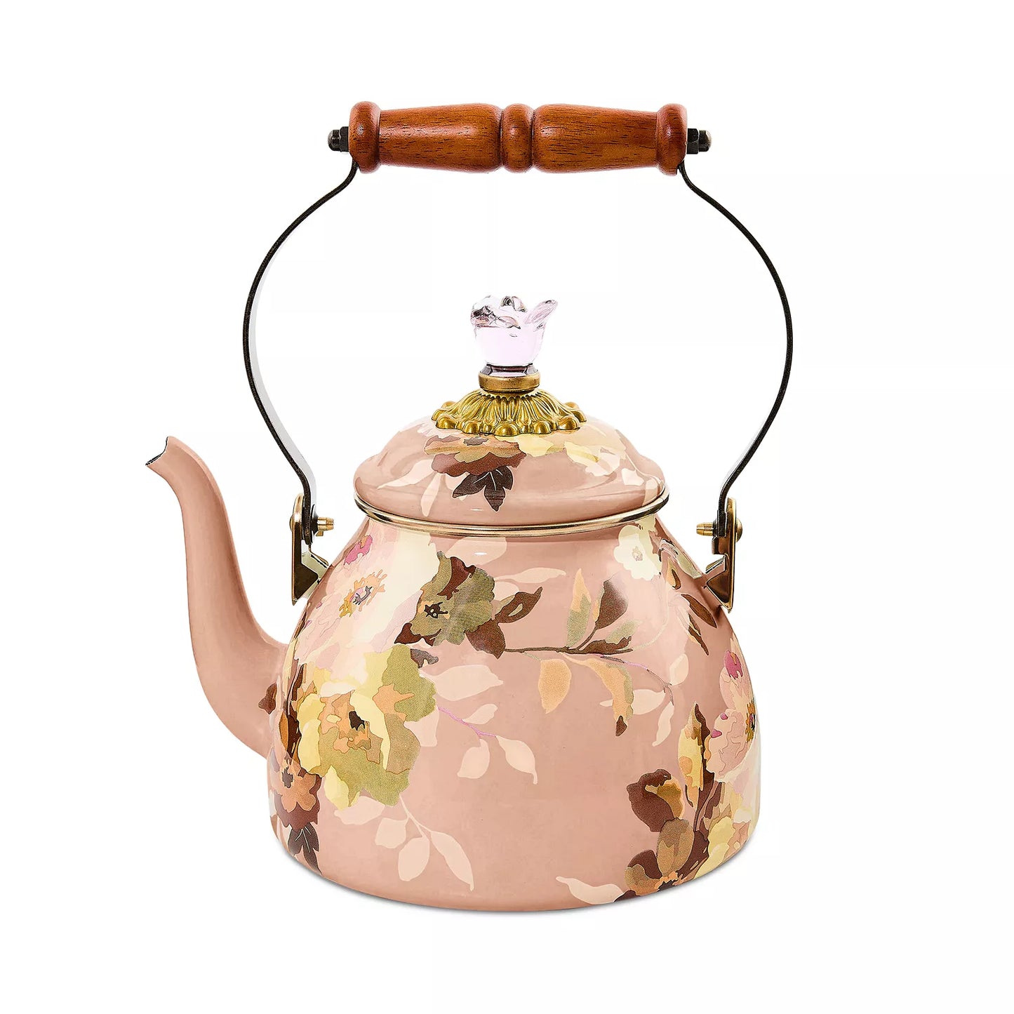 Wild Rose Mauve 2 Quart Tea Kettle