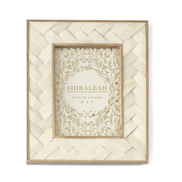 Ariston Braided 5" X 7" Picture Frame, Ivory