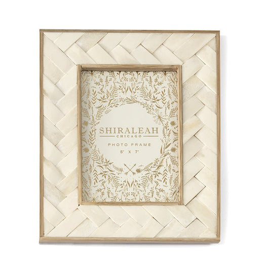 Ariston Braided 5" X 7" Picture Frame, Ivory