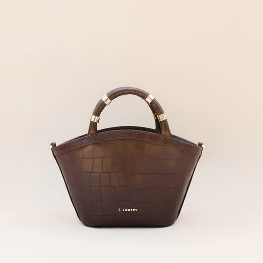 Mini Tote - Espresso Croc