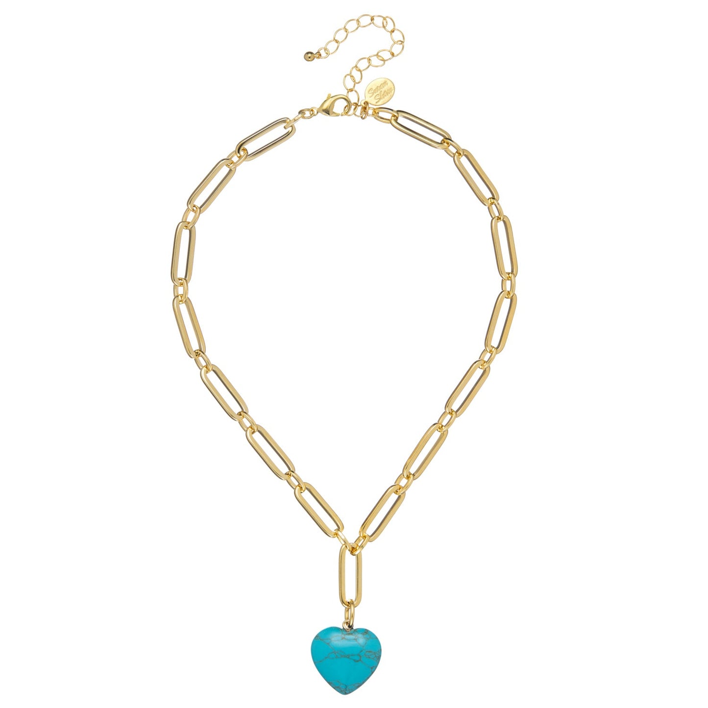 Monroe Heart Necklace - Green Jade