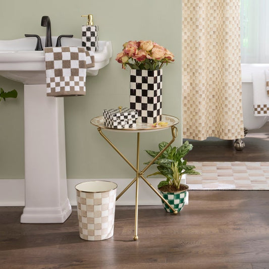 Mocha Enamel Tilt Accent Table