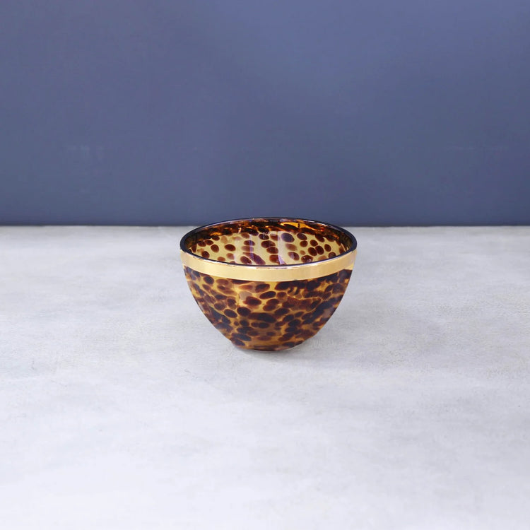 Tortoise and Gold 5.5" Bowl
