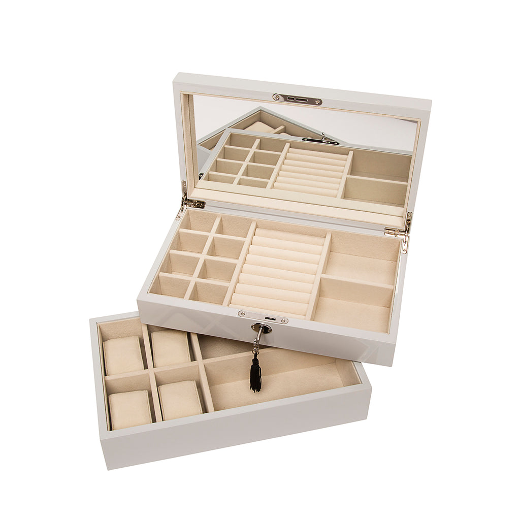Stackable Jewelry Box/Watch Tray(white)