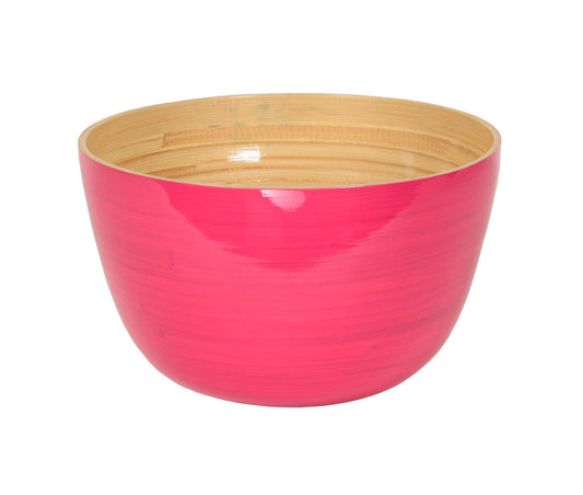 Bamboo Mixing Bowl - Fushcia