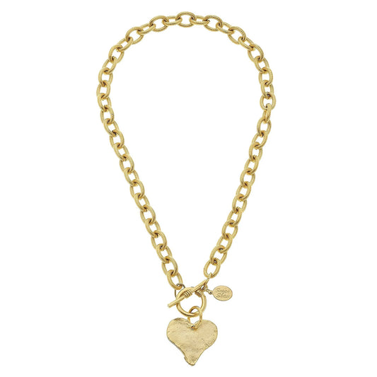 Heart Toggle Necklace 20"