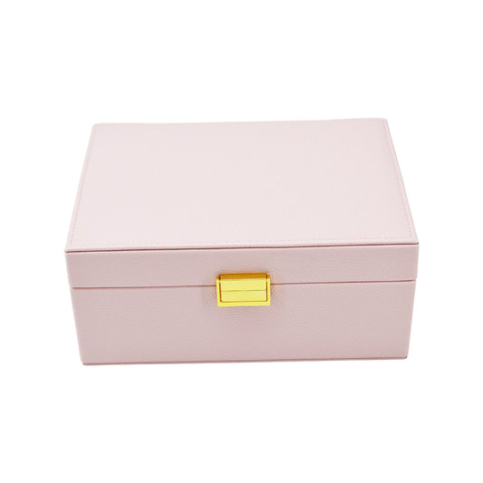 Leah 2 Tier Jewelry Box - Pale Pink