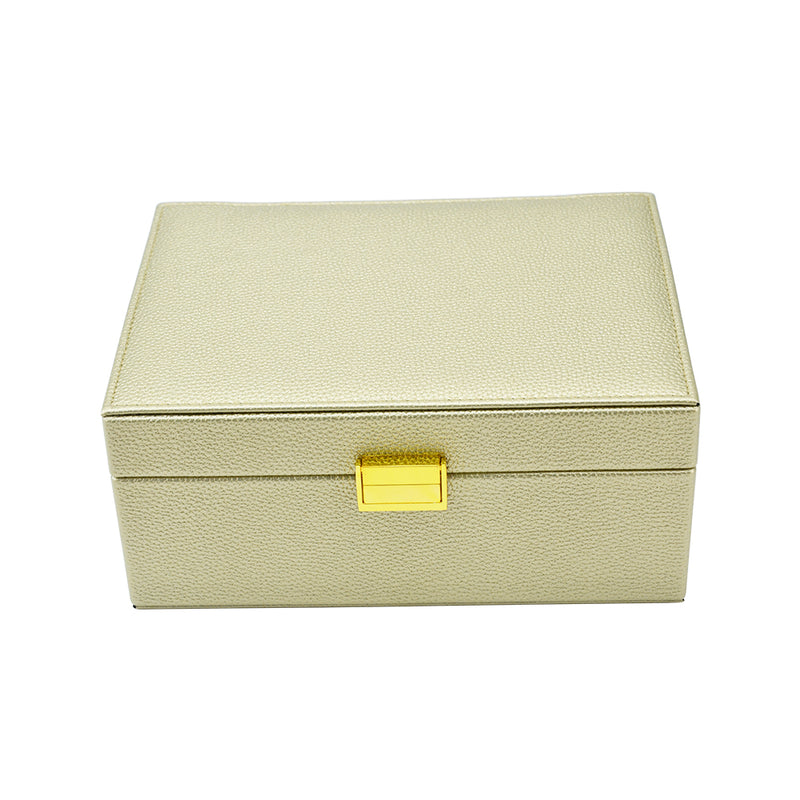 Leah 2 Tier Jewelry Box - Gold