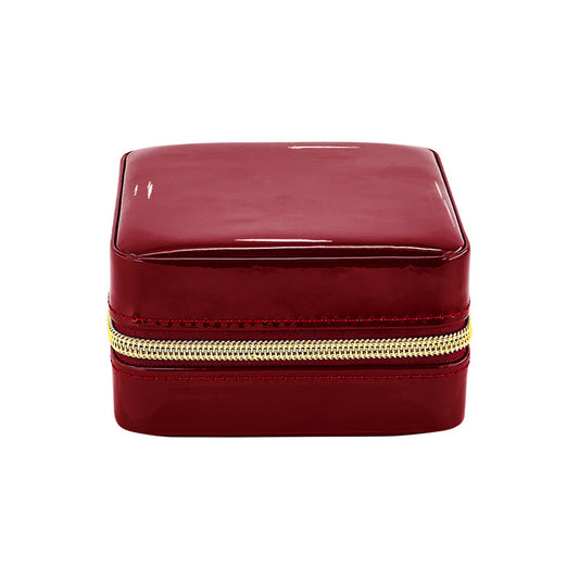 Pearl Travel Jewelry Case - Red
