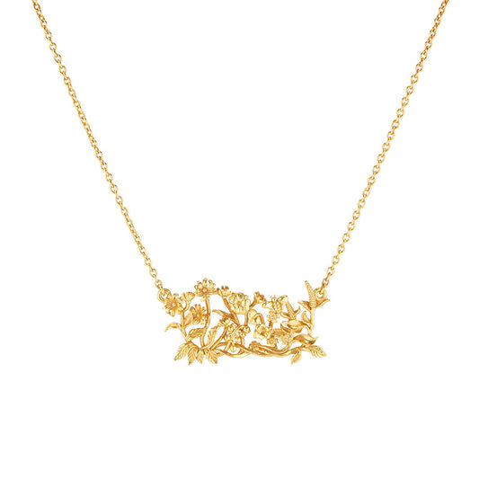 Meadow Cluster Necklace, 16" - Gold