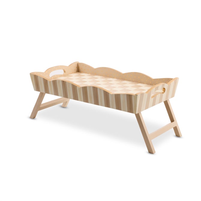 Mocha Check Breakfast Tray - Mocha