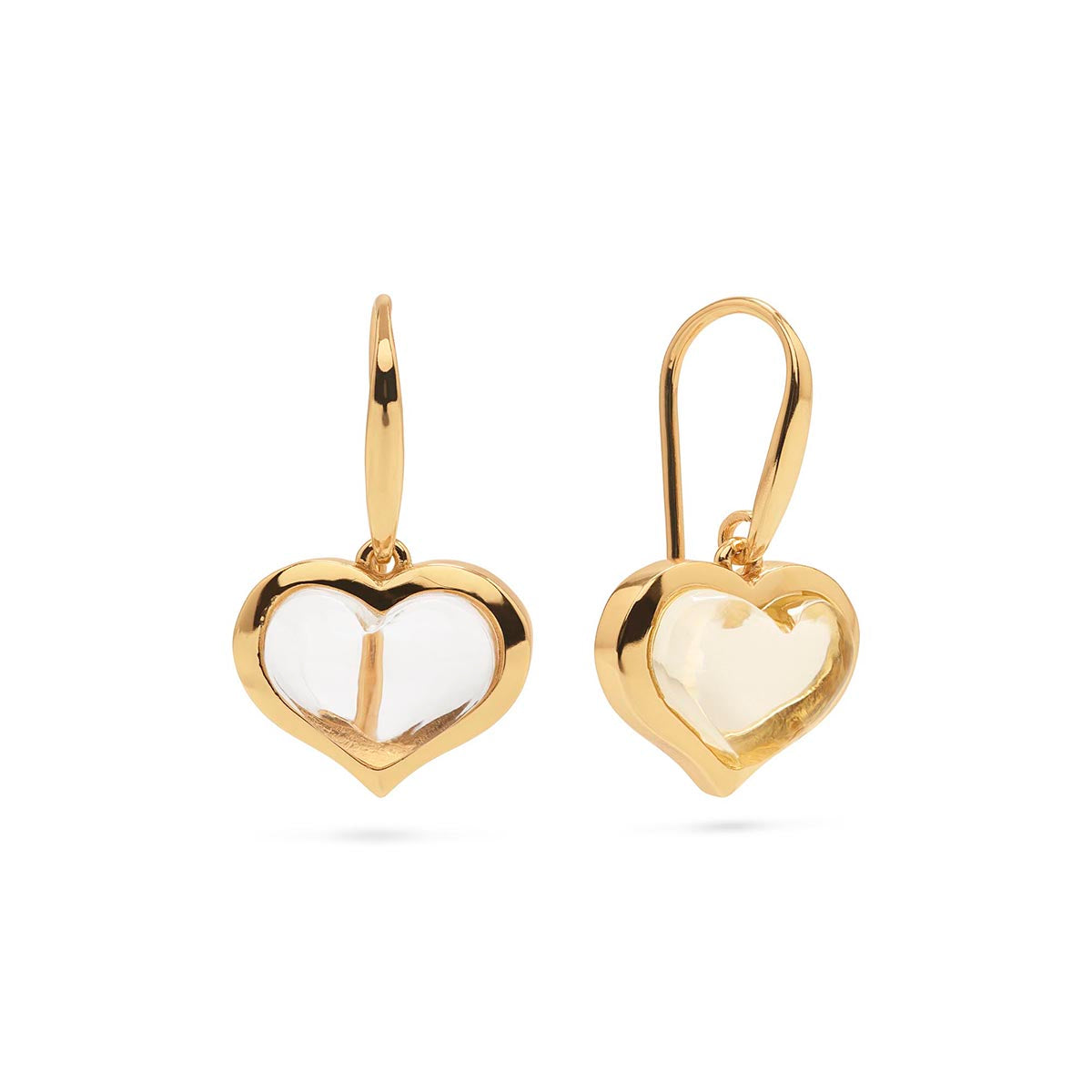 Love Drop Earring - Clear Quartz