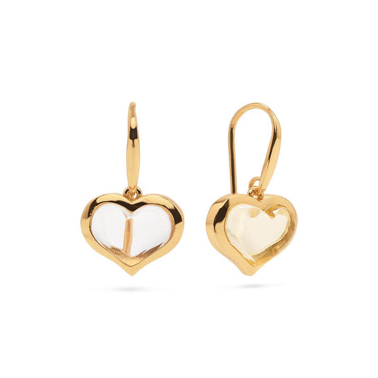 Love Drop Earring - Clear Quartz