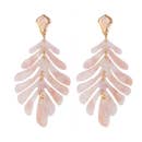 Pink Petite Palm Statement Drop Earrings