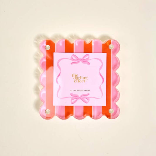 Little Moments Acrylic Picture Frame–Sicily Stripes Pink