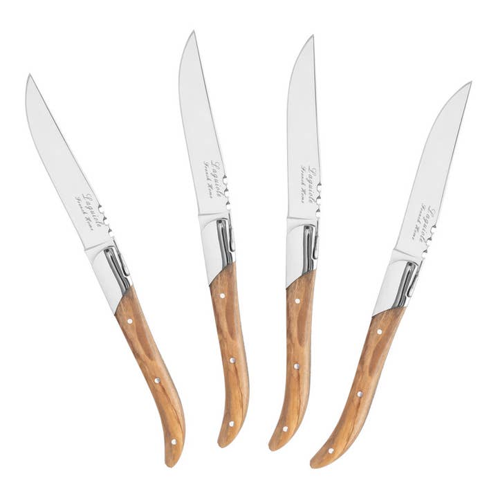 Laguiola Connoisseur Olive Wood-steak knives set of 4