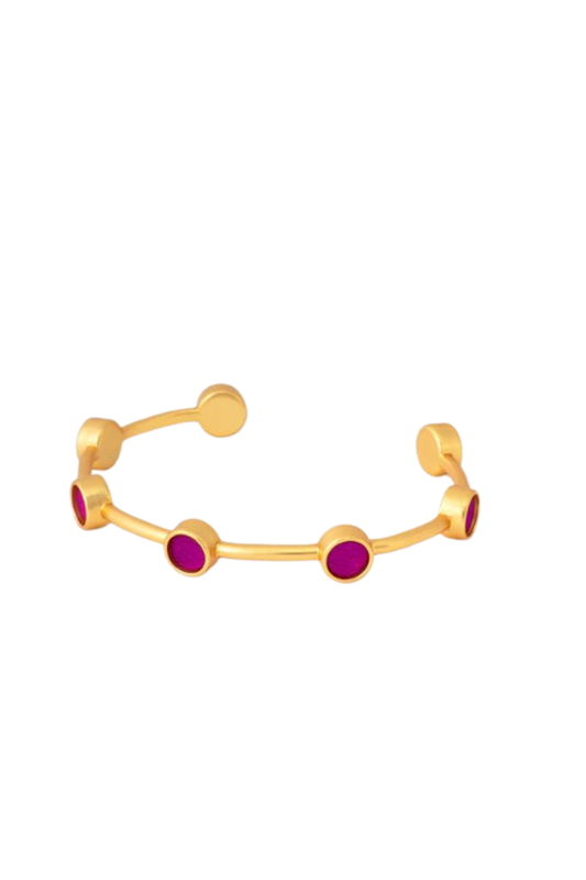Kaia Multi-Bezel Cuff - Purple