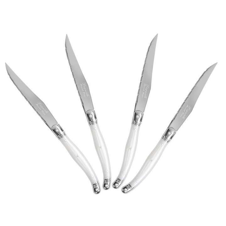 Laguiola Connoisseur Pearl White-steak knives set of 4