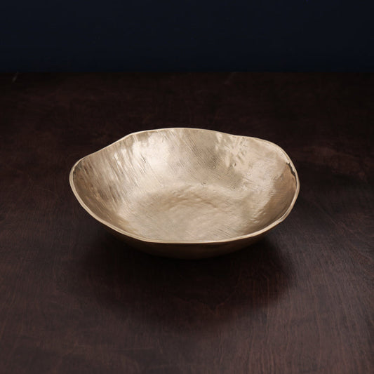 SIERRA MODERN Strie Large Bowl (Gold)