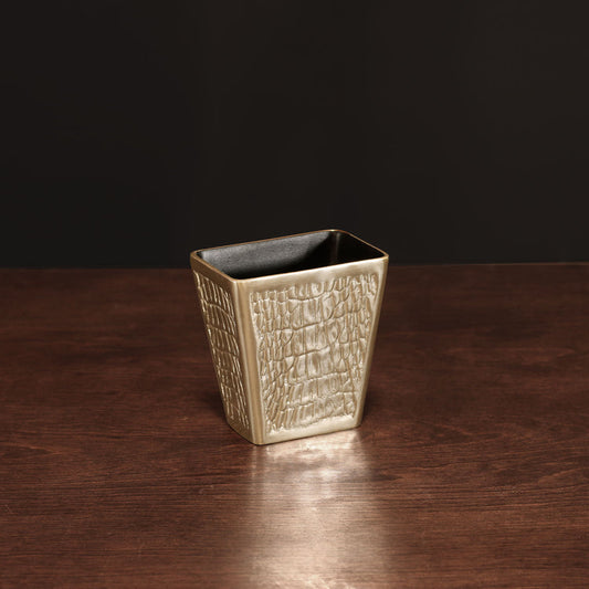 SIERRA MODERN Croc Luxe Bath Toothbrush Holder (Gold)