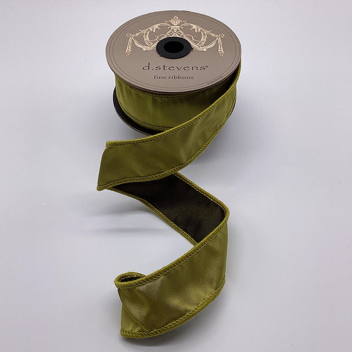 Woven Victoria Satin - Moss/Forest Green - 1.5" x 10yds