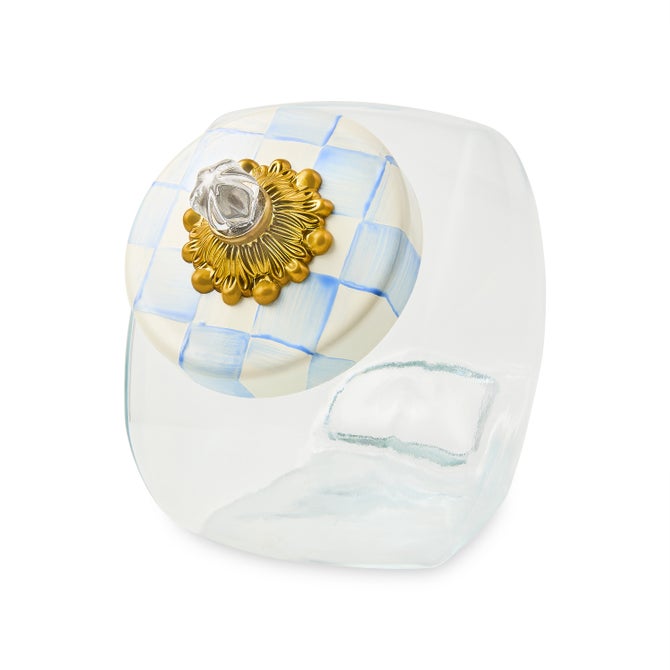 Sweets Jar with Sky Check Lid