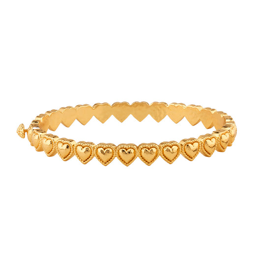 Love Petite Hinged Bangle - Gold