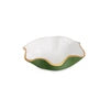 Encanto Carola Small Round Bowl - Leaf Green & White