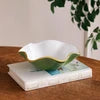 Encanto Carola Small Round Bowl - Leaf Green & White