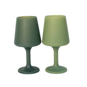 Sage + Olive Silicone Wine Glass