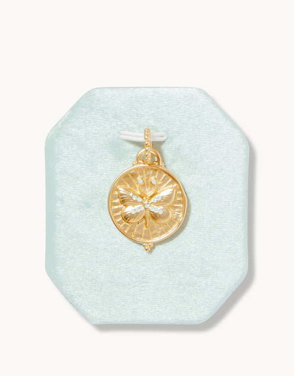 Hope Charm Butterfly/White Opal