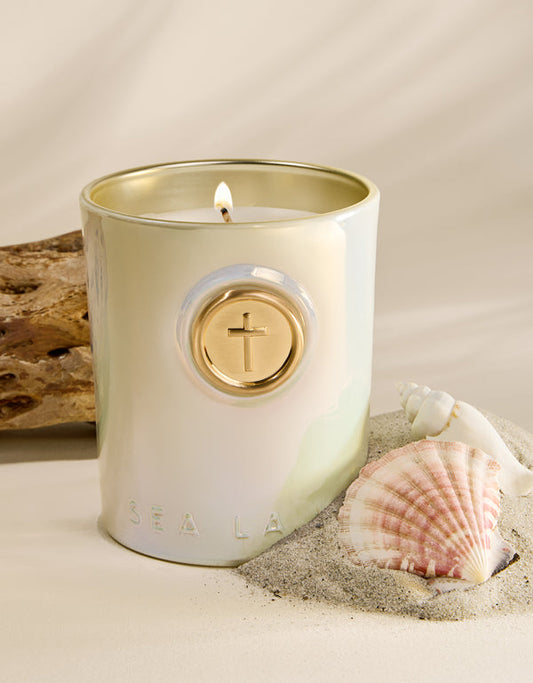 Sea La Vie Have Faith Cross Candle