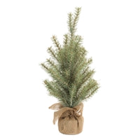 Glitter Pine Tree in Burlap 24"