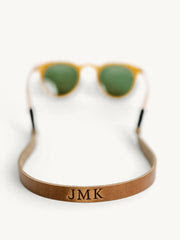 Monogrammed Sunglass Strap - Natural / 3 Letter Monogram