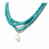 Allison Avery -Triple Layer Baroque Chain - Turquoise