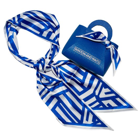 Game Day Accessory Scarf - Blue/White