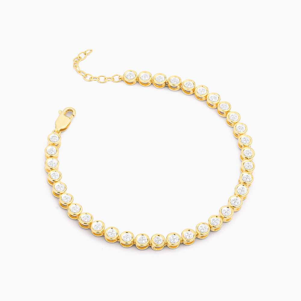 Gold Diamond Essential Tennis Bracelet
