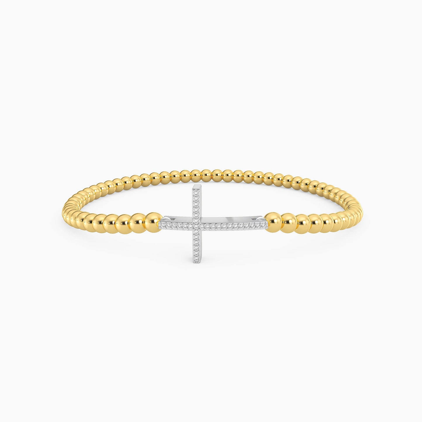Gold Believe Beaded Bracelet