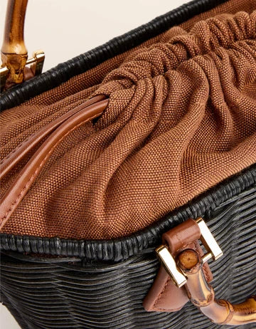 Maeve Wicker Bucket Black