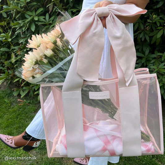 Jelly Bow Tote w/ Phone Pouch - Ballet Pink