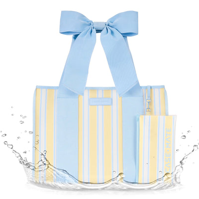 Jelly Bow Tote w/ Phone Pouch - Cabana Stripe
