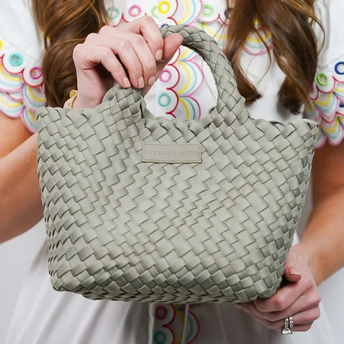 Mini Woven Tote - Stone